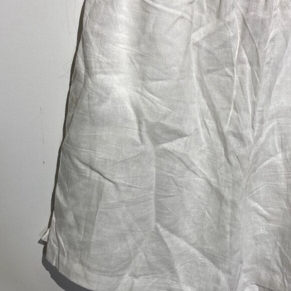 Coral Bay Women's White Elastic Waistband Linen Blend Shorts Size Large - Picture 5 of 5